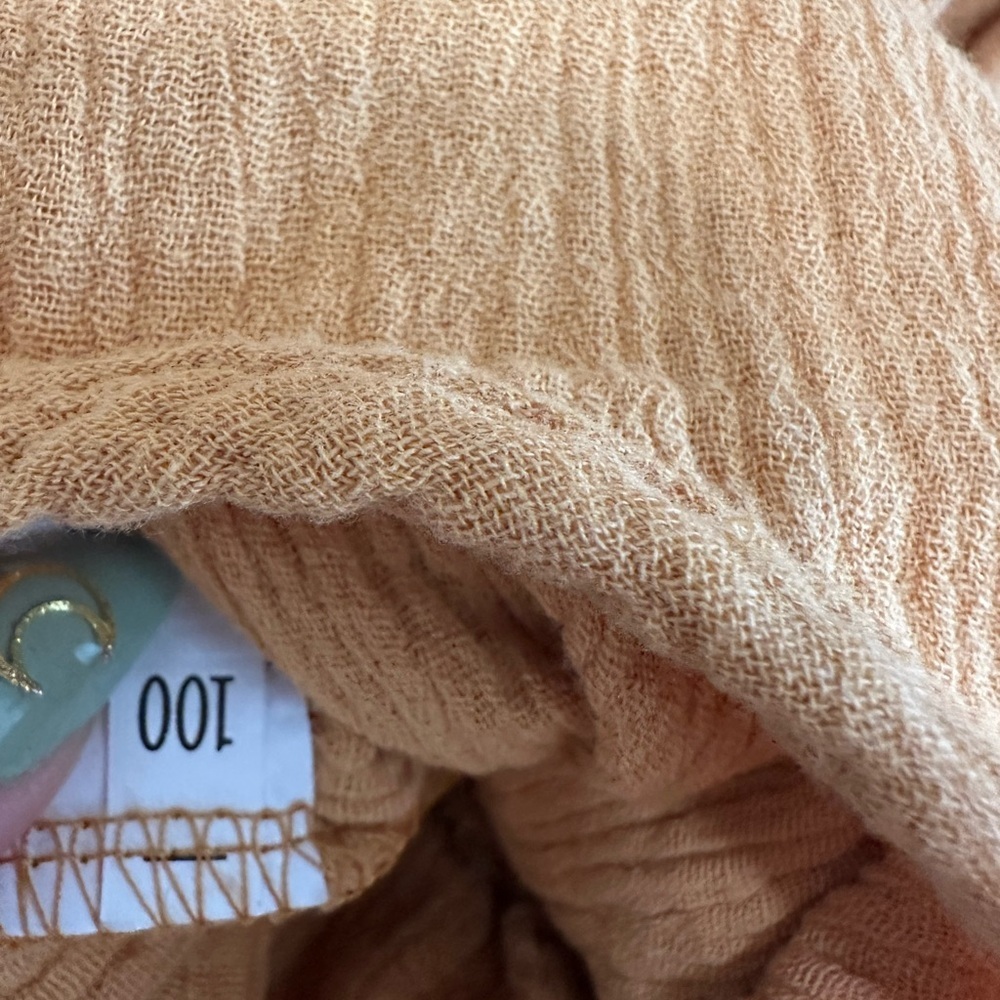 4/$20 100% Cotton Mustard Yellow Jumpsuit 18-24m - Picture 6 of 7